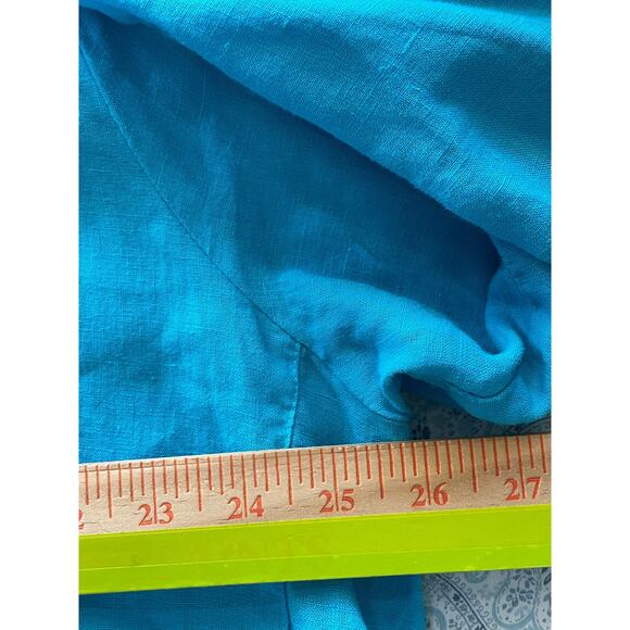 Mosaic USA Turquoise Faux Layer Hem Lagenlook Pullover Tunic Size XL - Picture 6 of 7